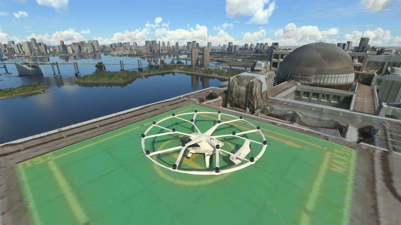 お台場・フジテレビのヘリポートにも降りられました