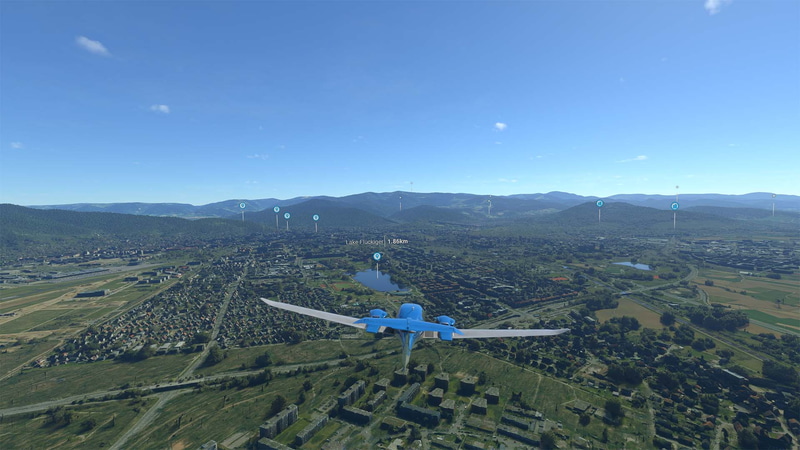 のどかな農地をマーカーに沿ってのんびり飛んでみよう