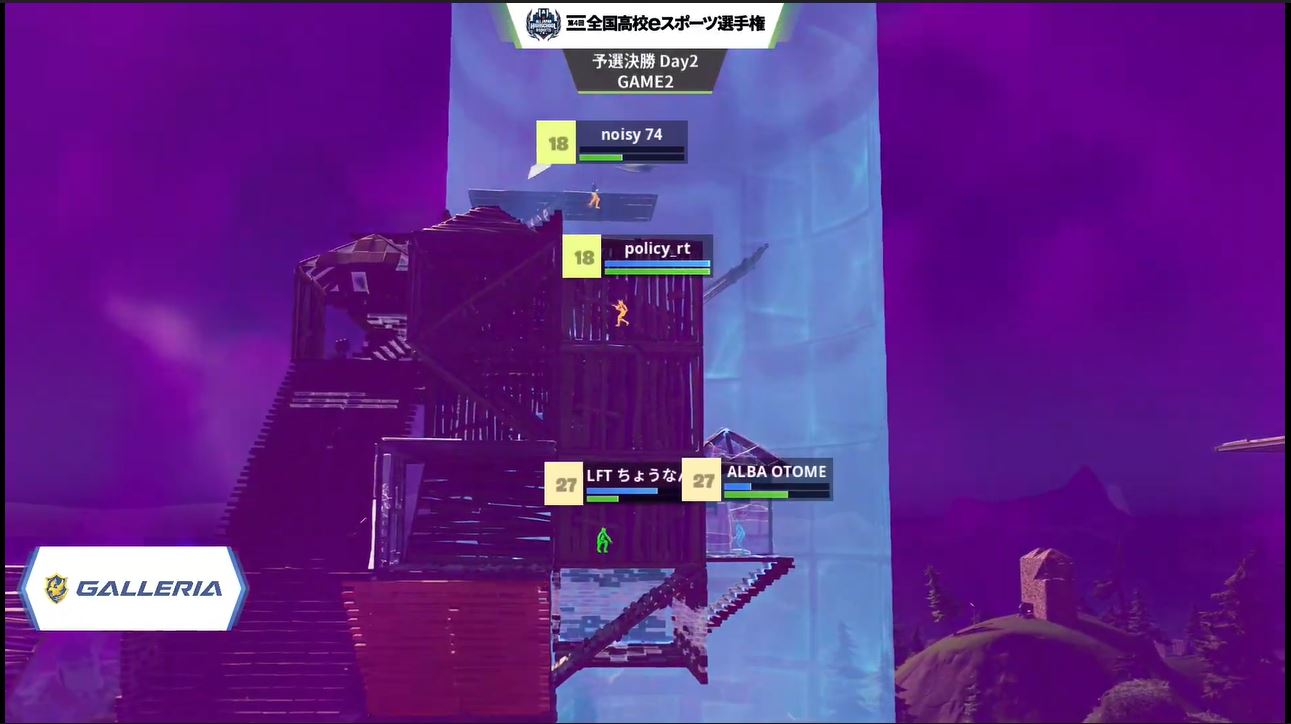 ハイグラウンドを確保する18番「イノシシ舐めんな」と、すぐ下に構える27番「あいうえお」