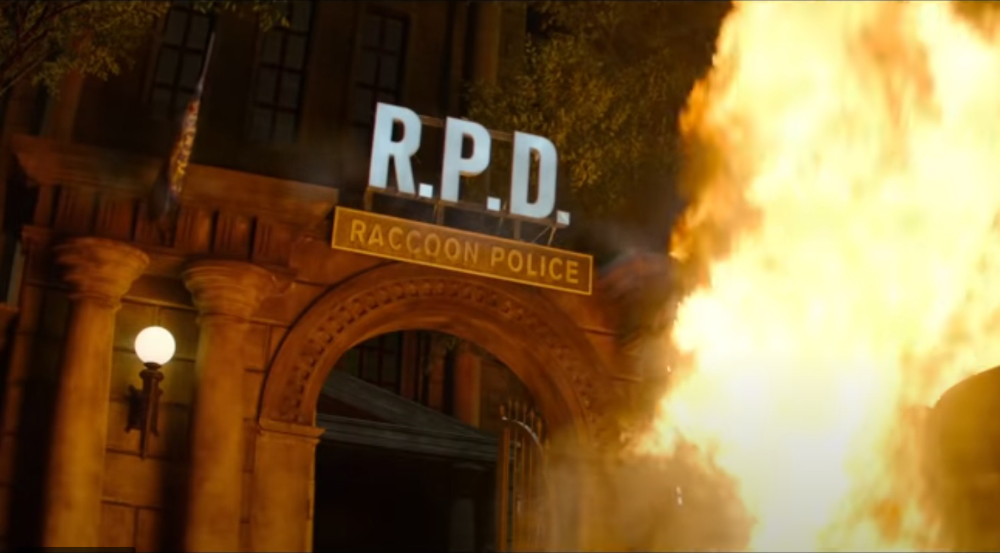 トレーラー映像にも「バイオ2」の警察署が登場