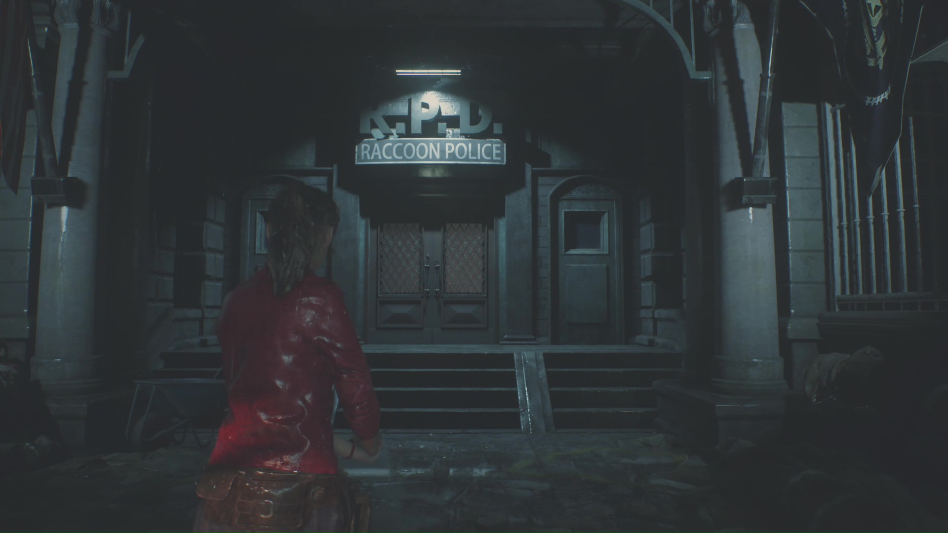 ゲーム「バイオハザード RE:2」の警察署