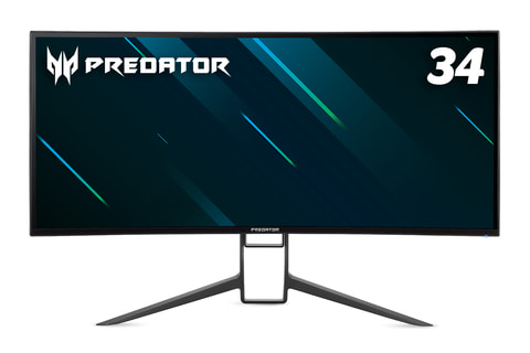Acer、180Hz対応34型ウルトラワイド湾曲ゲーミングモニター