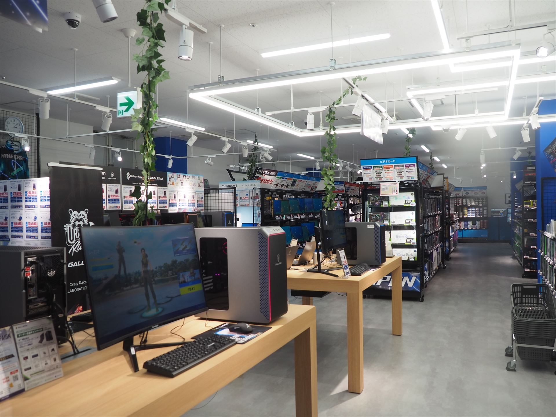 店内の全景（その1）。店舗規模は中規模クラスだが、品揃えは充実している