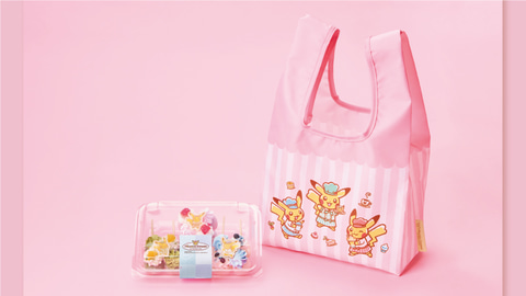 ピカチュウスイーツ by ポケモンカフェ」に可愛いエコバッグと