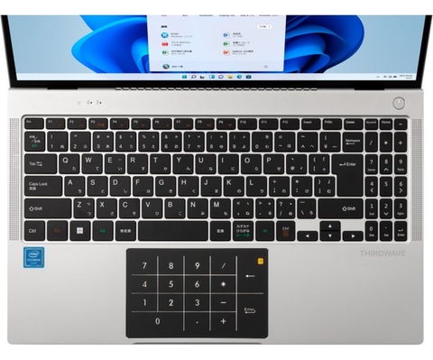 薄型かつタッチパッドにテンキー機能を搭載するノートPCがサード