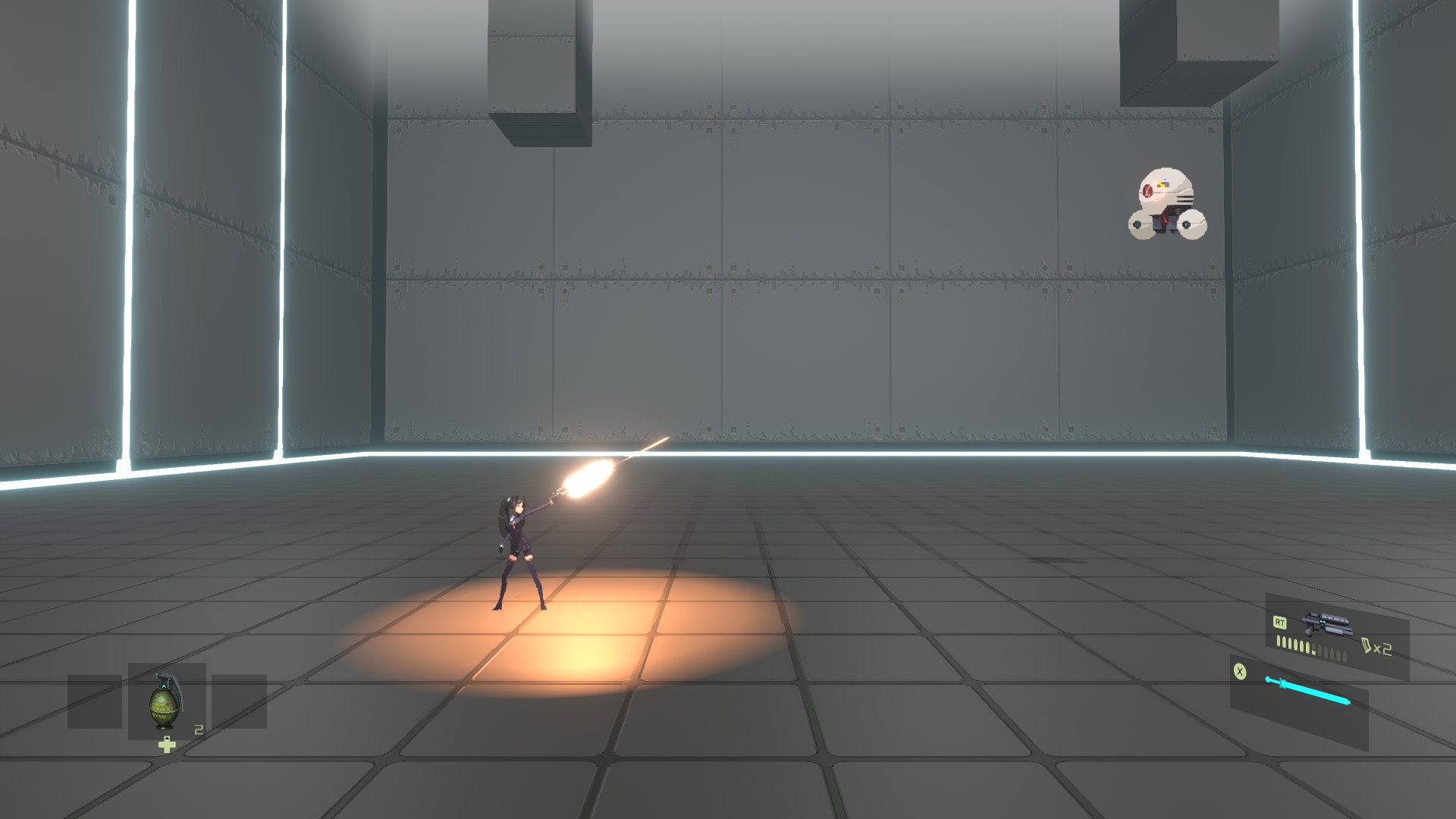 手軽に出せるコンボやジャンプ攻撃など攻撃方法も多彩。ハンドガンによる攻撃も映える！