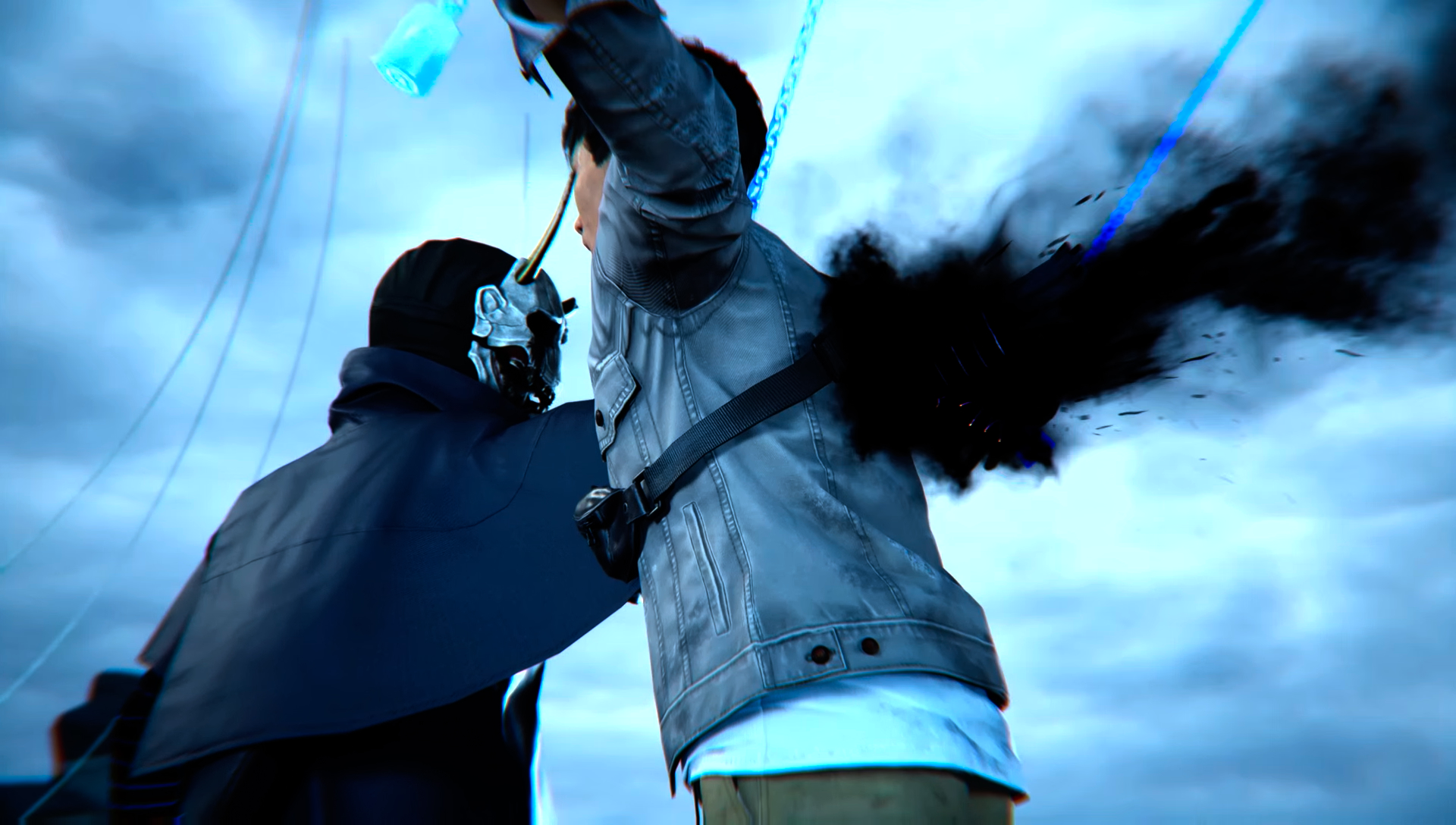 暁人の胸を貫き、妹を連れ去る般若