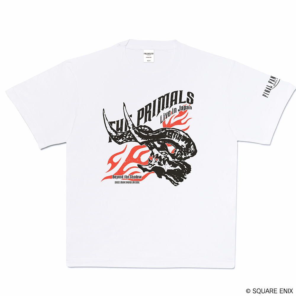 「ファイナルファンタジーXIV　THE PRIMALS Live in Japan - Beyond the Shadow　Tシャツ＜ホワイト＞」/価格：3,000円（税込）