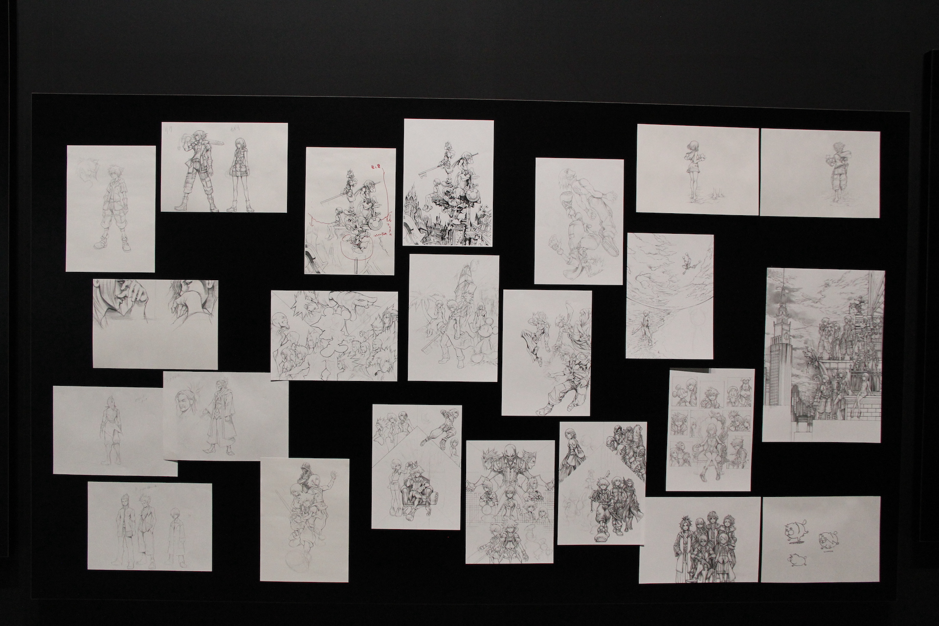 他にも多数の原画などがあったので、一挙に掲載しておこう。なかには、赤字が入れられたものも