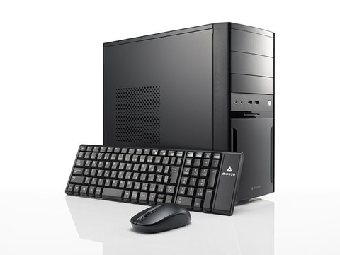 mouseブランドのデスクトップPC、付属するキーボード/マウスが