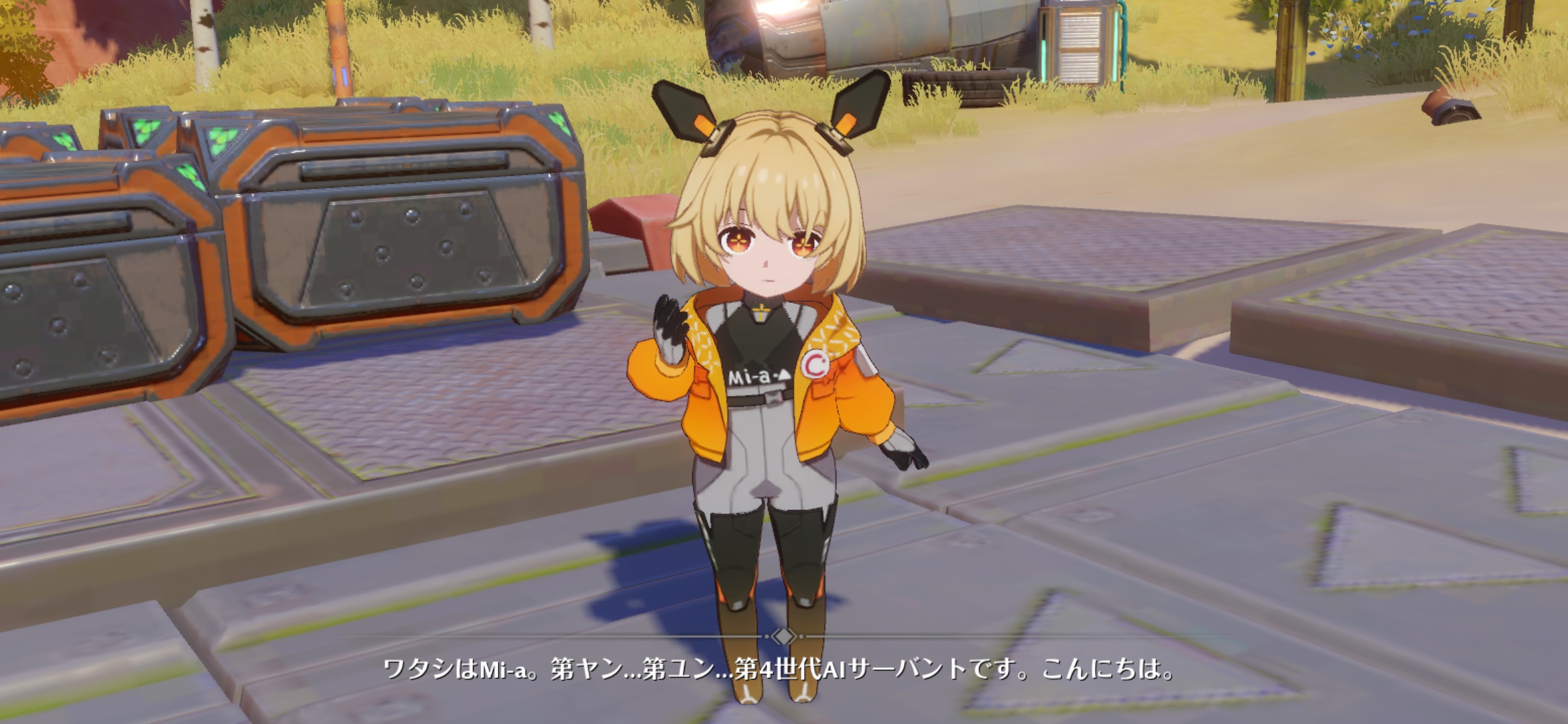 マスコットキャラクター的存在の「Mi-a」。ややカタコトな話し方だがそこがまたかわいい