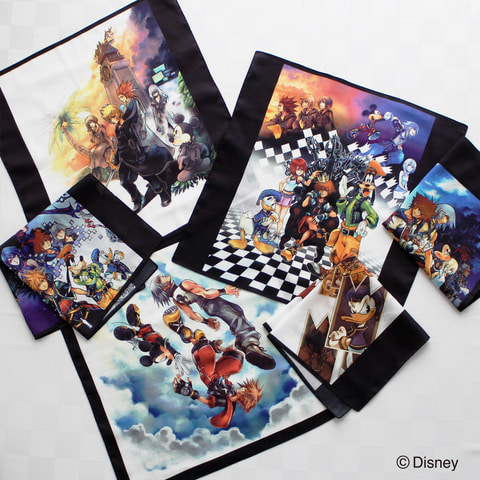 キングダム ハーツ」シリーズのハンカチ＆マイクロファイバーハンカチ