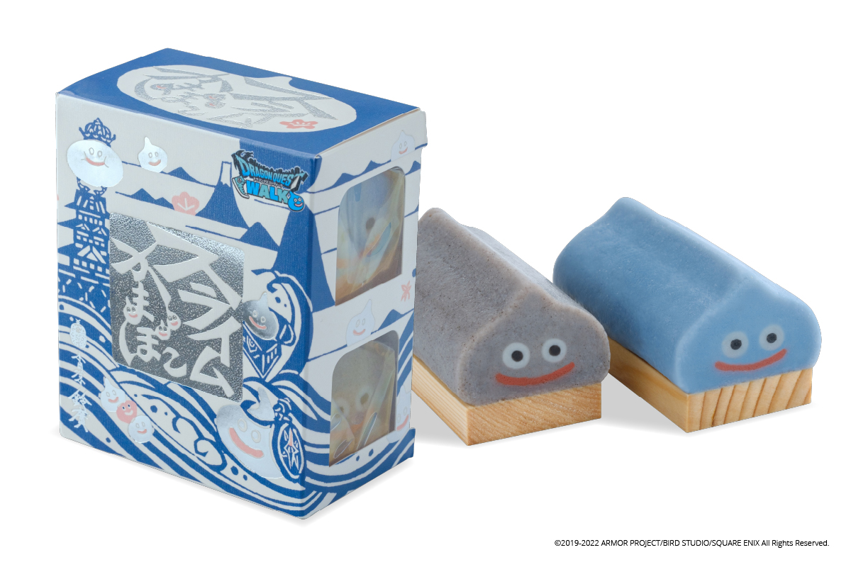 パッケージは伝統技法の「型染め」でデザインし、メタルスライムをイメージしたメタリックなカラーで仕上げられている