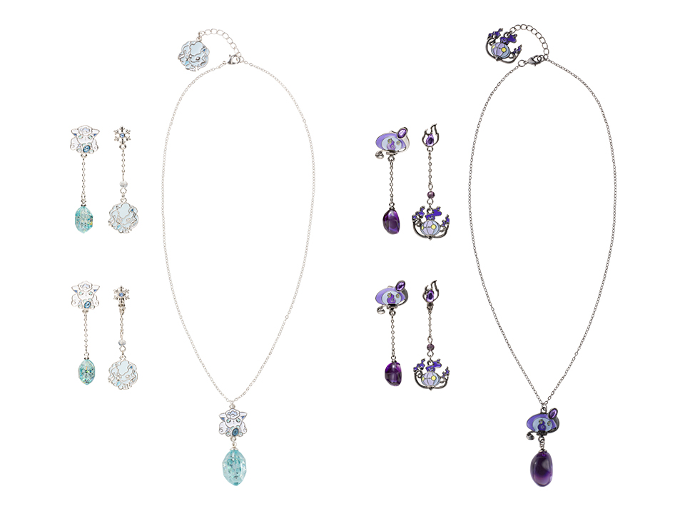 「ピアス SHINKA NO ISHI」2種各1,320円（税込）、「イヤリング SHINKA NO ISHI」2種各1,320円（税込）、「ネックレス SHINKA NO ISHI」2種各1,540円（税込）