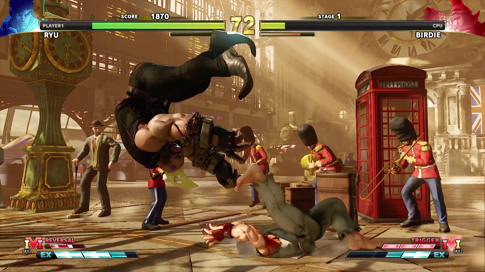 ボタン同時押しが綺麗に決まり、素早く投げが決まる