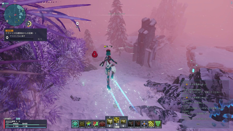 クヴァリスリージョンでは視界を奪われる猛吹雪