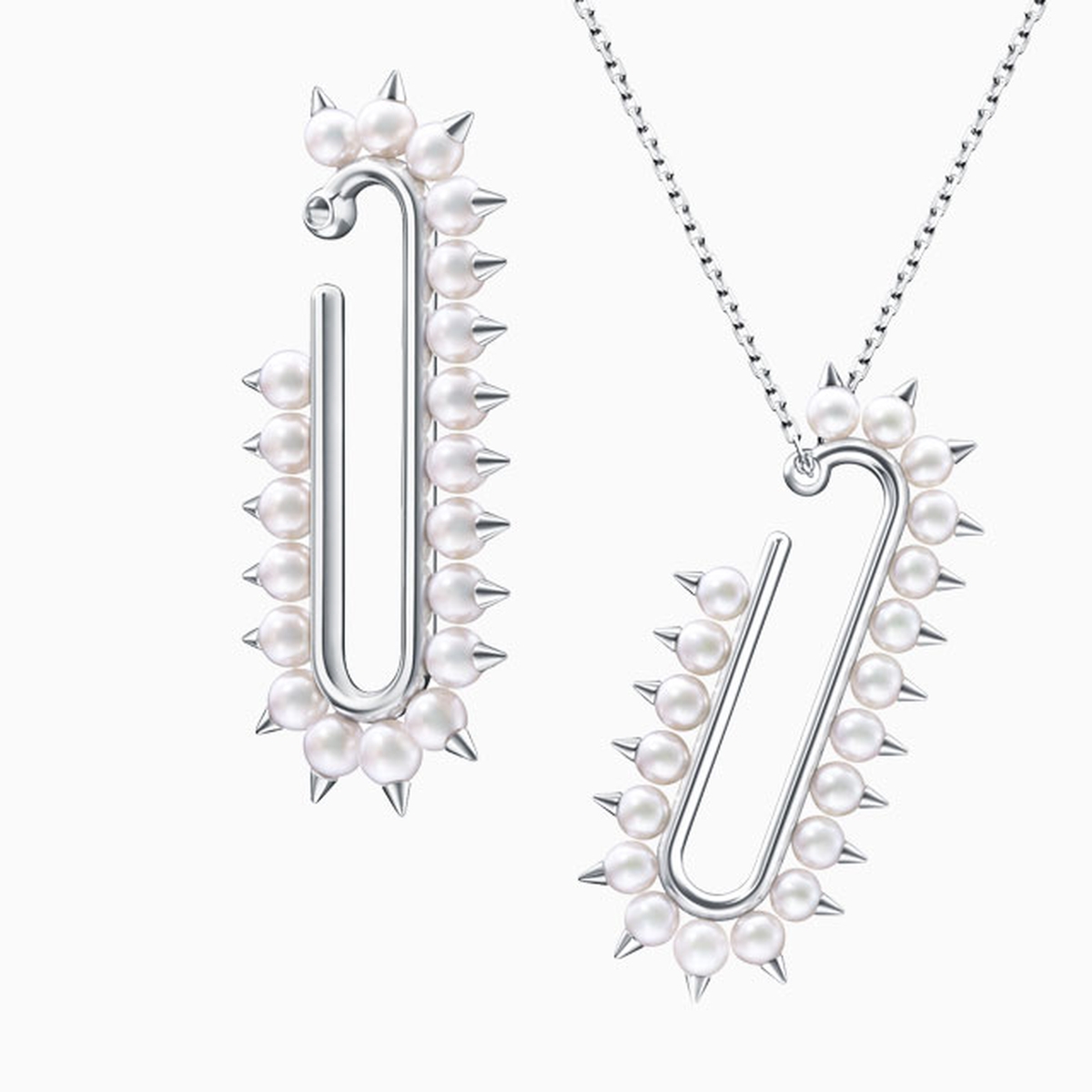 「チェンソーマン ペンダント＆イヤーカフ シルバー/淡水真珠」198,000円（税込）