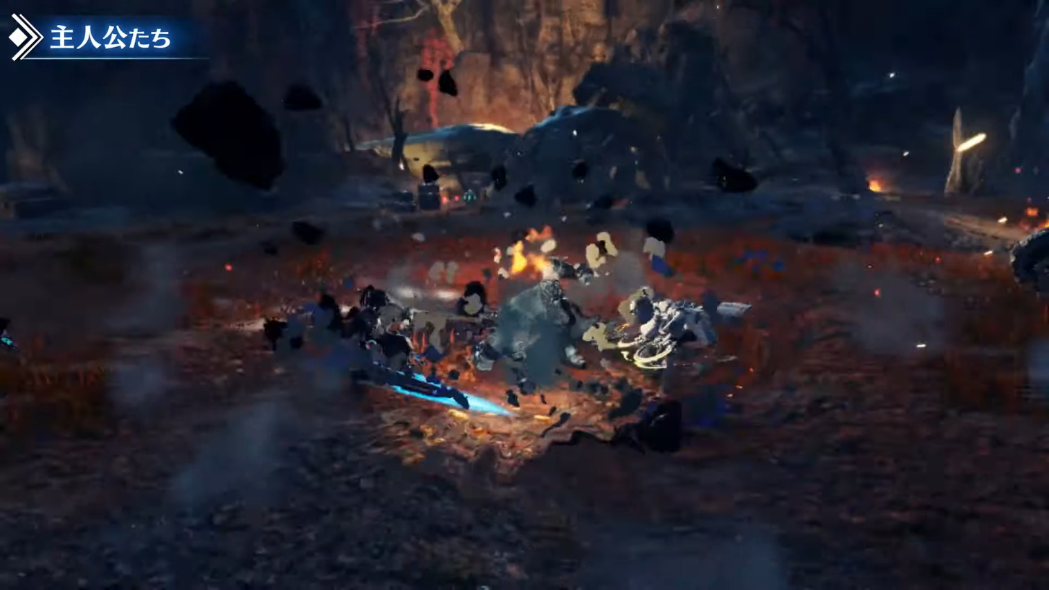 地面を割るような一撃で戦闘に割り込んだ