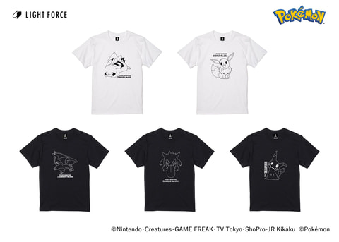 ポケモンのデザインがスマホのフラッシュ撮影で光る！ Tシャツ