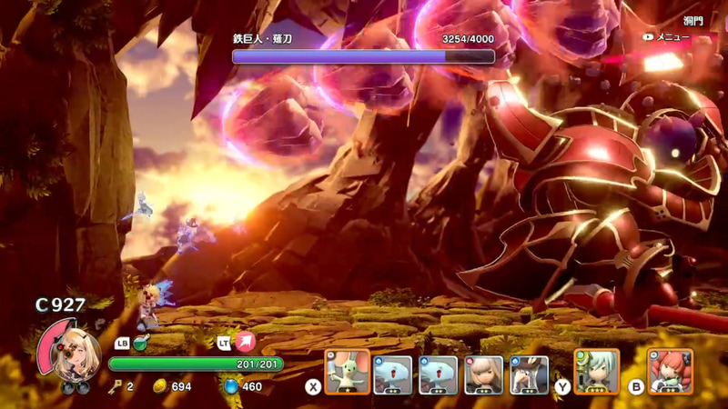 各エリアの途中・最後に待ち受けるボスとのバトル！ ダンジョンに入り直す度にボスは変化するため、毎回一筋縄ではいかない熱いバトルを楽しめる