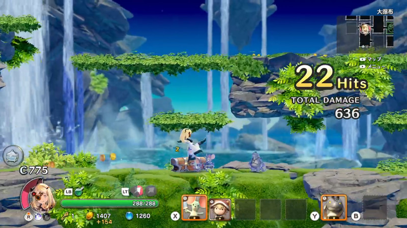 宝箱を空ける際に蹴り開ける、アイテムをゲットした際はクルっと回るなどキャラクターの仕草にもノアらしさが感じられる。ゲーム中、見ていてとても楽しかったポイントでもある