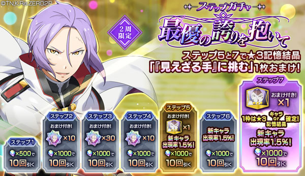 「【最優の誇りを抱いて】ステップガチャ」