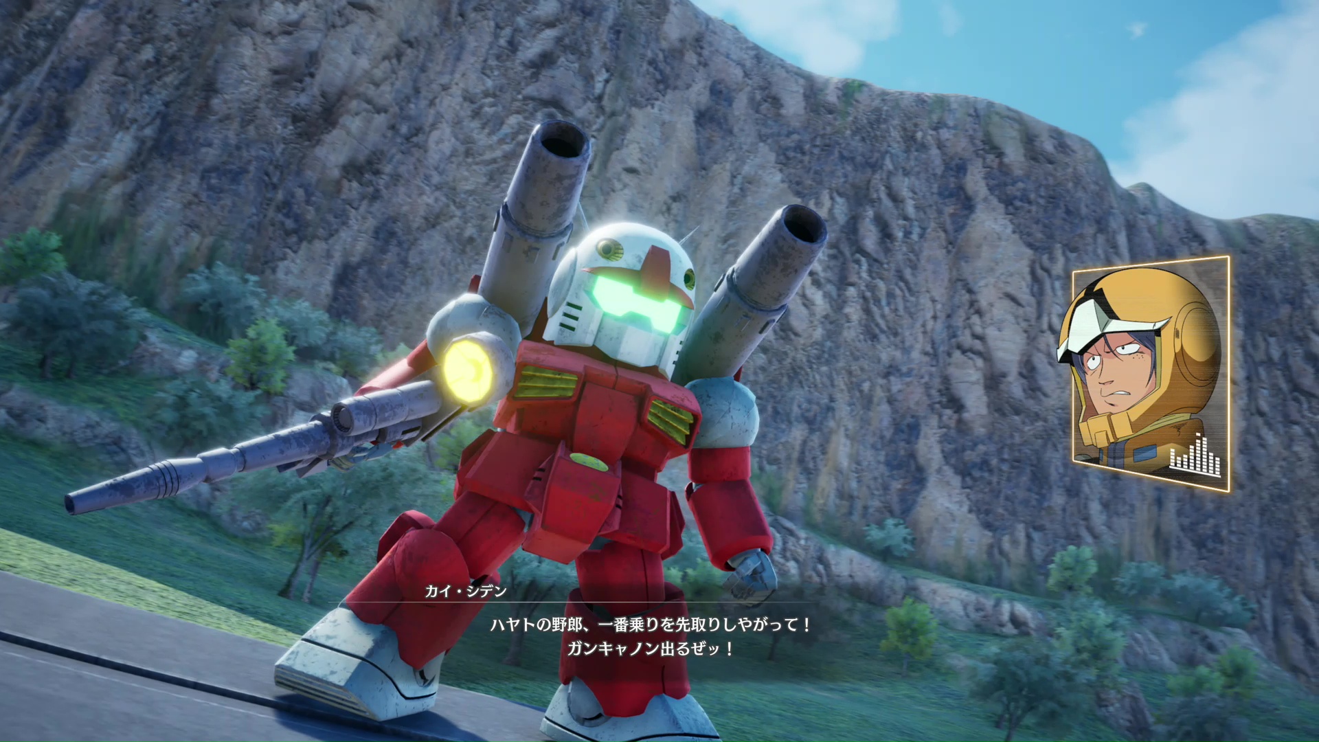 特定の場所で表示されるMSがクローズアップされるシーンは見逃せない