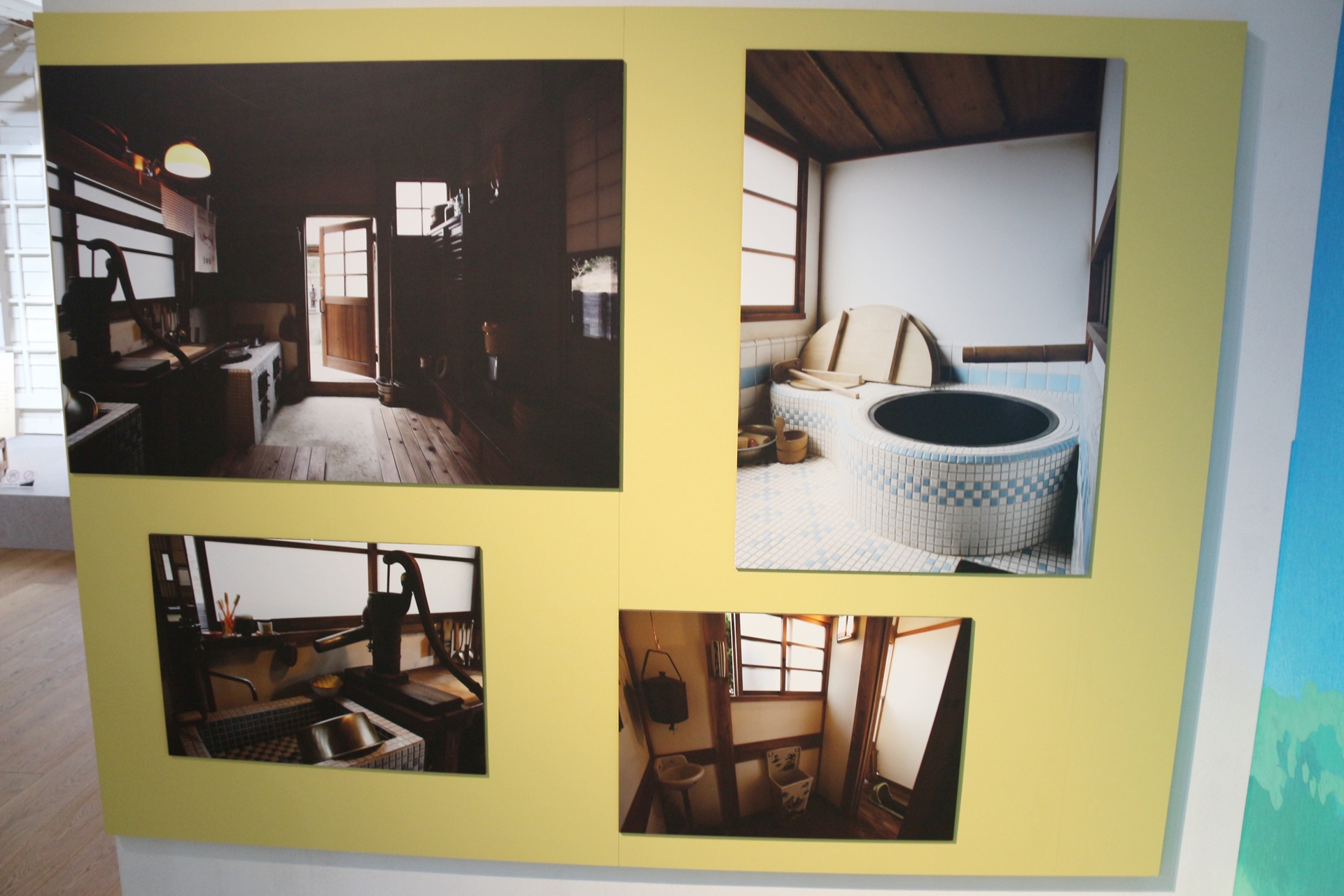 内装の資料のほか、軒先のパーゴラは1/1スケールで再現されたものを見られる