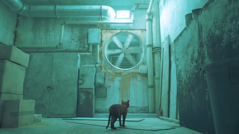 巨大なファンが止まればその間をすり抜けられることまでは、すぐにわかるだろう。問題は猫チャンが、どうしたらあのファンを止められるかをよく探索し、発見し、あとは最後のひらめきにつなげられるかである。