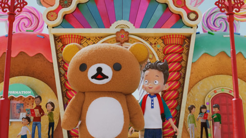 映画リラックマと遊園地　リラックマとカオルさん　コリラックマ　ぬいぐるみ　実写版 Netflixシリーズ『リラックマと遊園地』本日より全世界独占配信