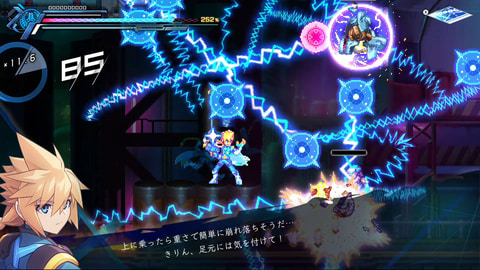 2Dアクション「蒼き雷霆 ガンヴォルト 鎖環」Switch版が本日発売