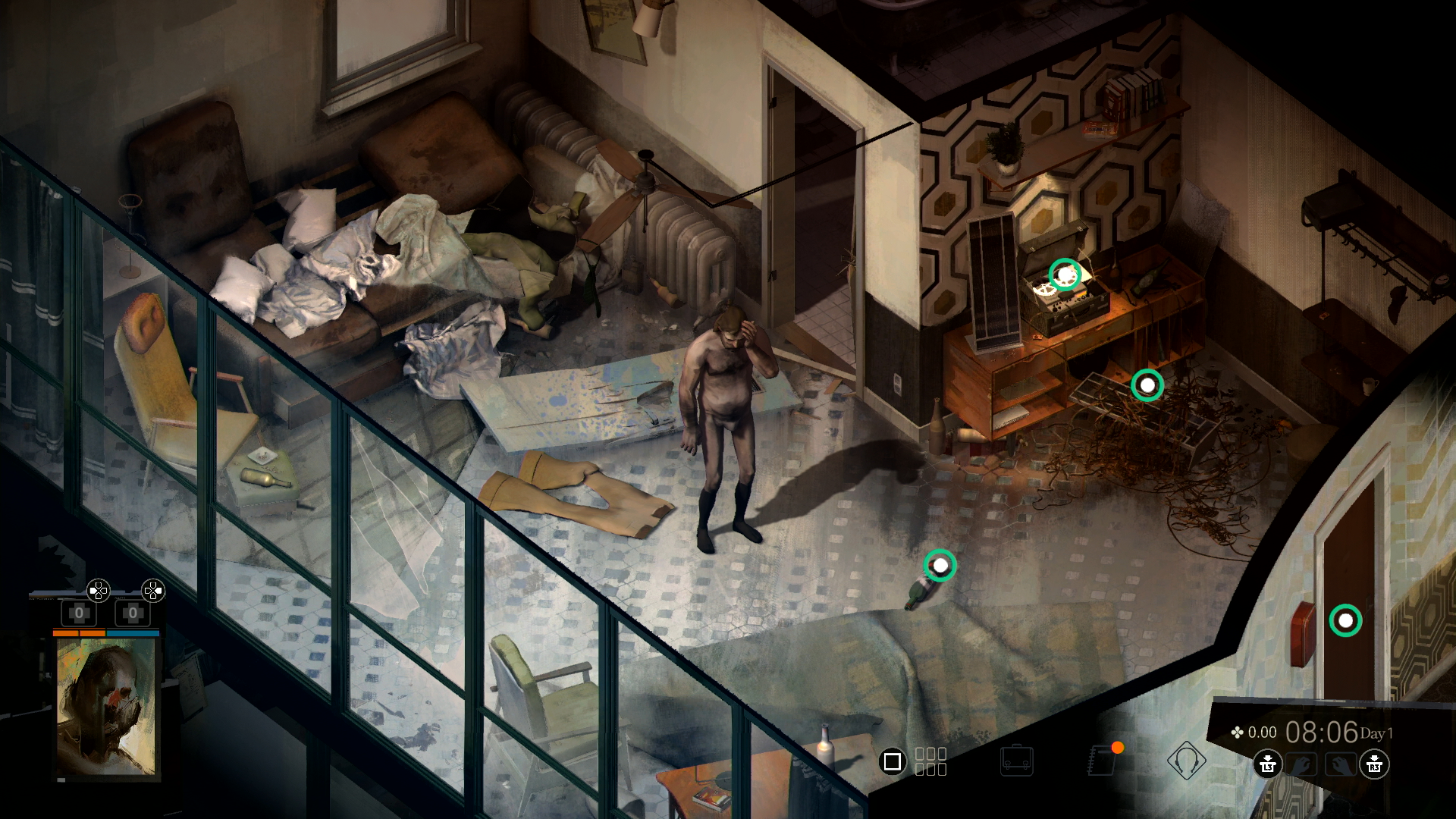 いきなり全裸でのスタート。「自分は一体何物なのか」すらわからない