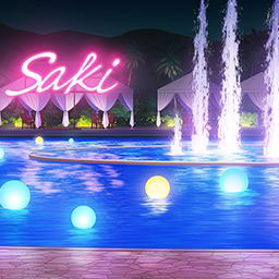 ナイトプールの背景