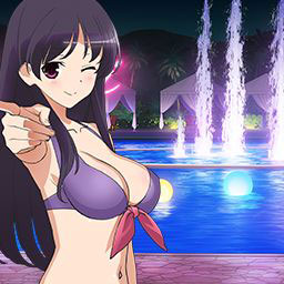 水着姿の竜華（背景）