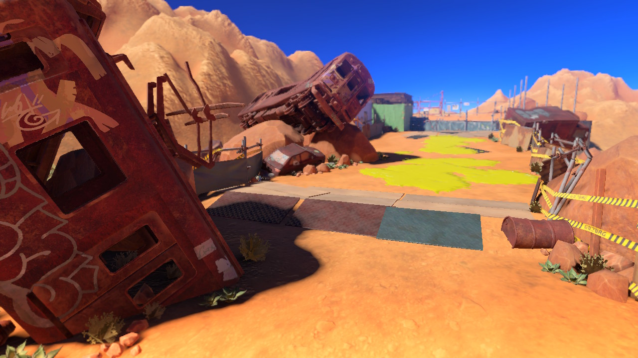 荒廃した場所から「スプラ3」がスタート