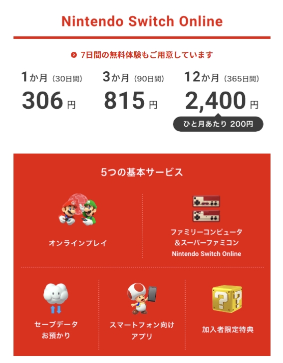 個人プランの料金設定。期間が長くなるほど、お得な価格になる