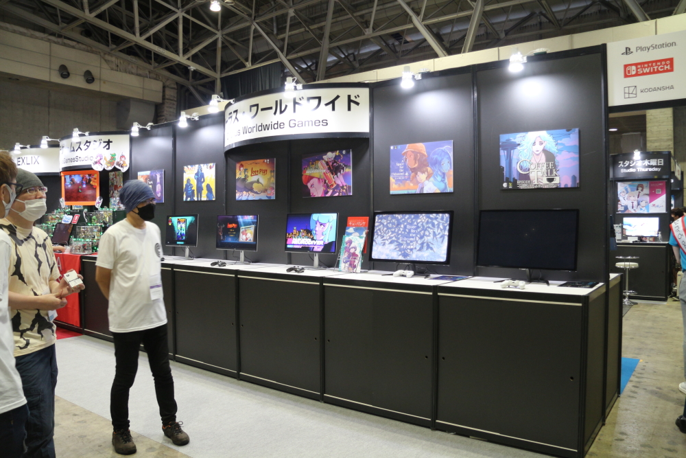 コーラス・ワールドワイドのブースでは様々なタイトルが試遊出展されている