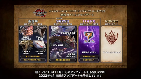 TGS2022】「タマミツネ希少種」など3種の追加モンスターが登場！ 「MH