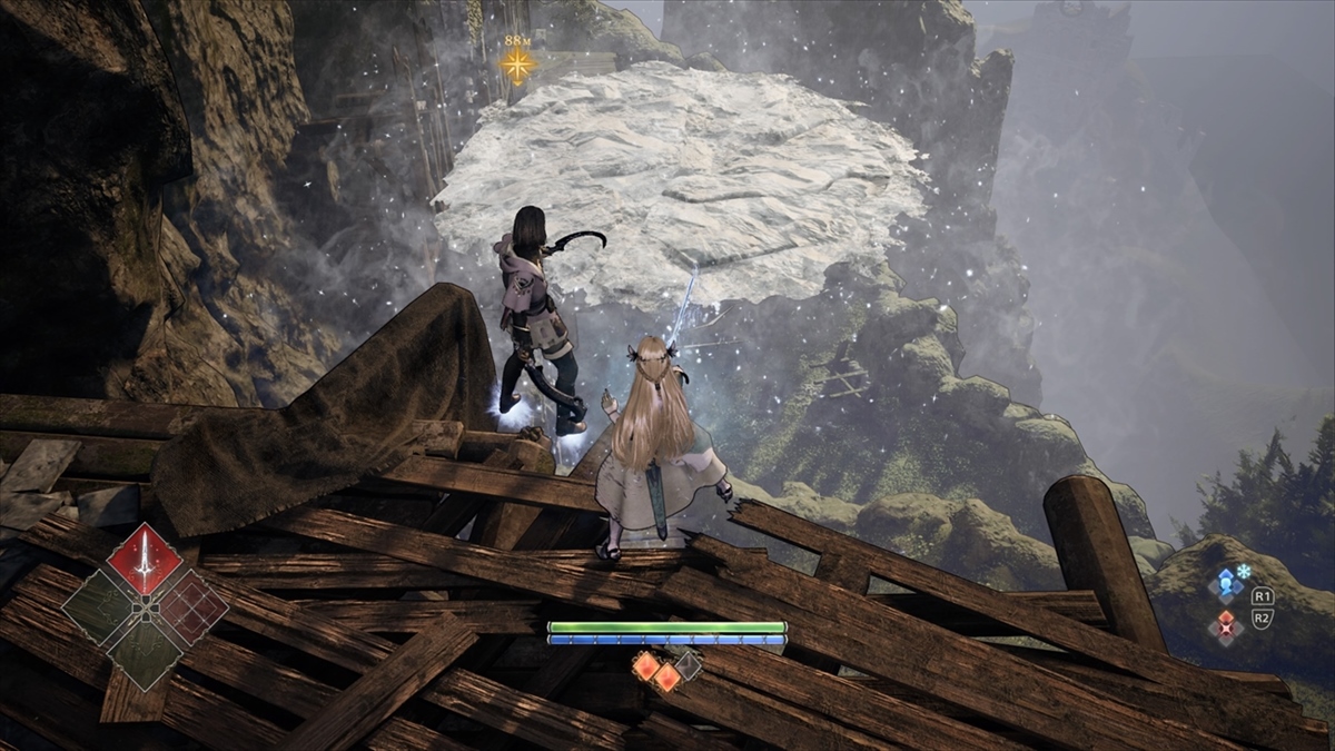 フィールド上には、エインフェリアを用いて道を切り開くギミックも存在する