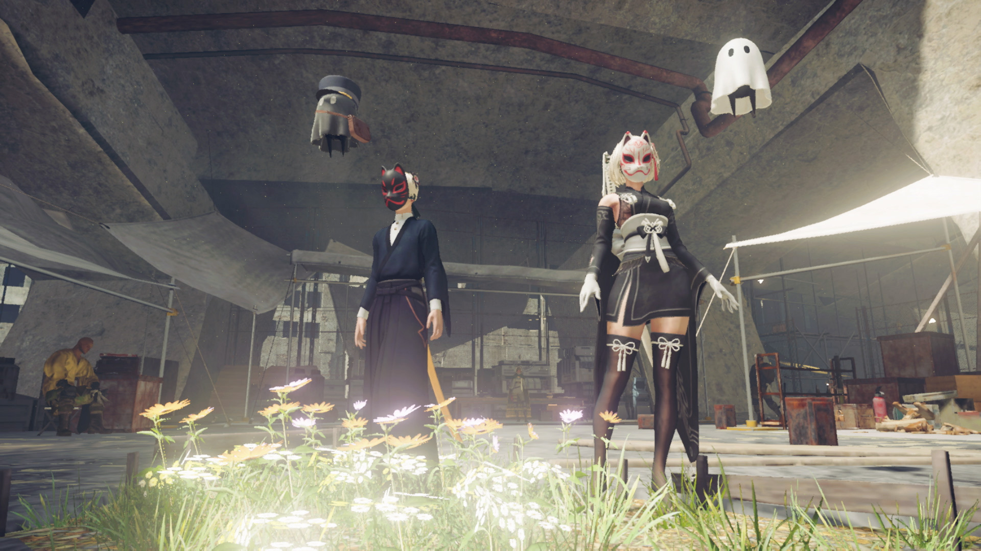 ポッドの姿が「NieR Re[in]carnation」に登場するママと運送屋の姿に変身