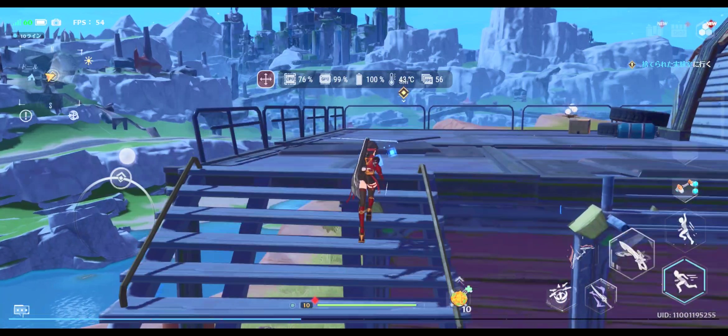 2022年8月リリースの「Tower of Fantasy（幻塔）」もかなり快適。フレームレートはオブジェクトの多い場面などでやや下ブレる場面も見られたが、体感的な動作は全体的に概ね良好だった