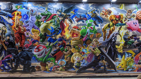 Nintendo Live】「スマブラSP」全ファイター出演の巨大壁画が会場に