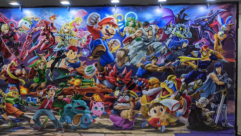 Nintendo Live】「スマブラSP」全ファイター出演の巨大壁画が会場に
