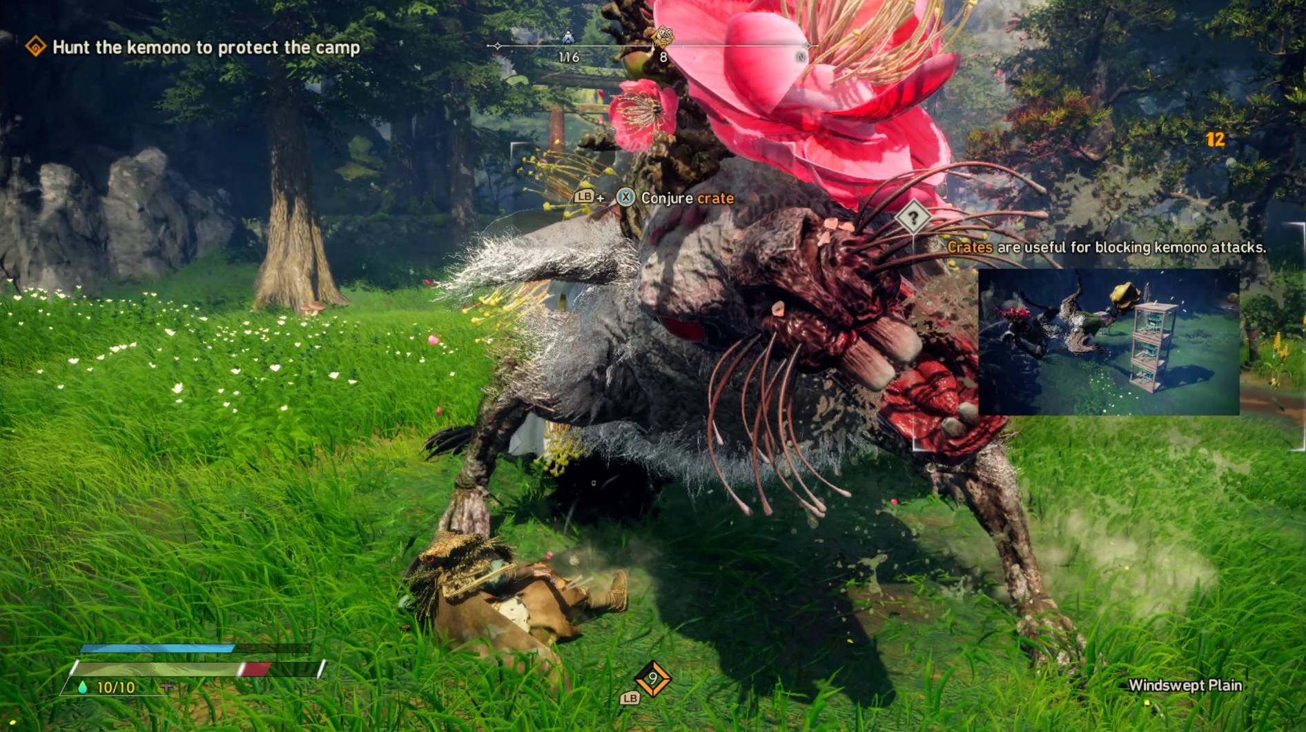 バトル中は獣の猛攻に遭う