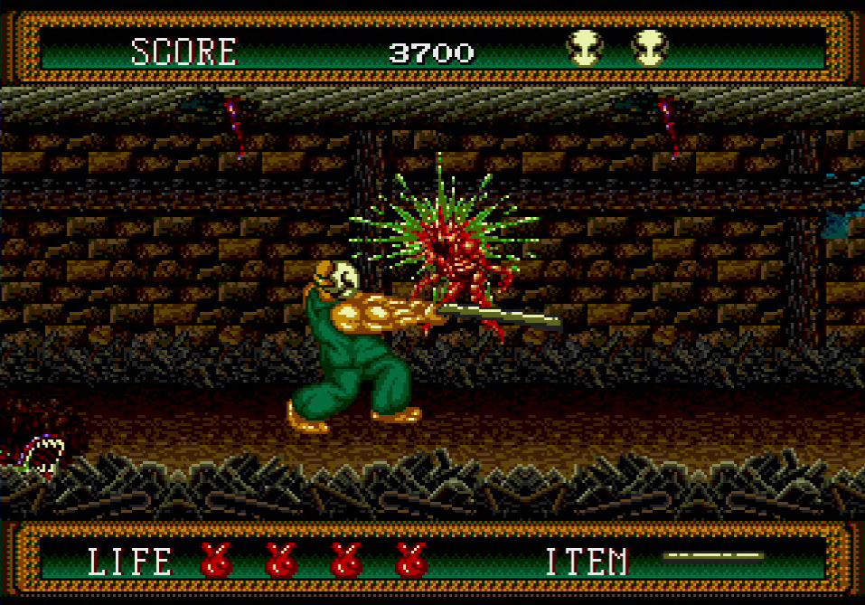 壁にグチャっとホームラン