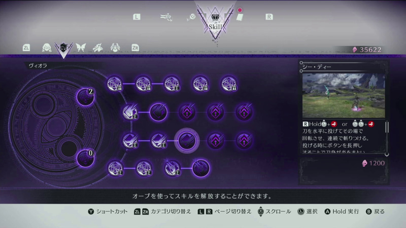 技はスキルツリーで開放