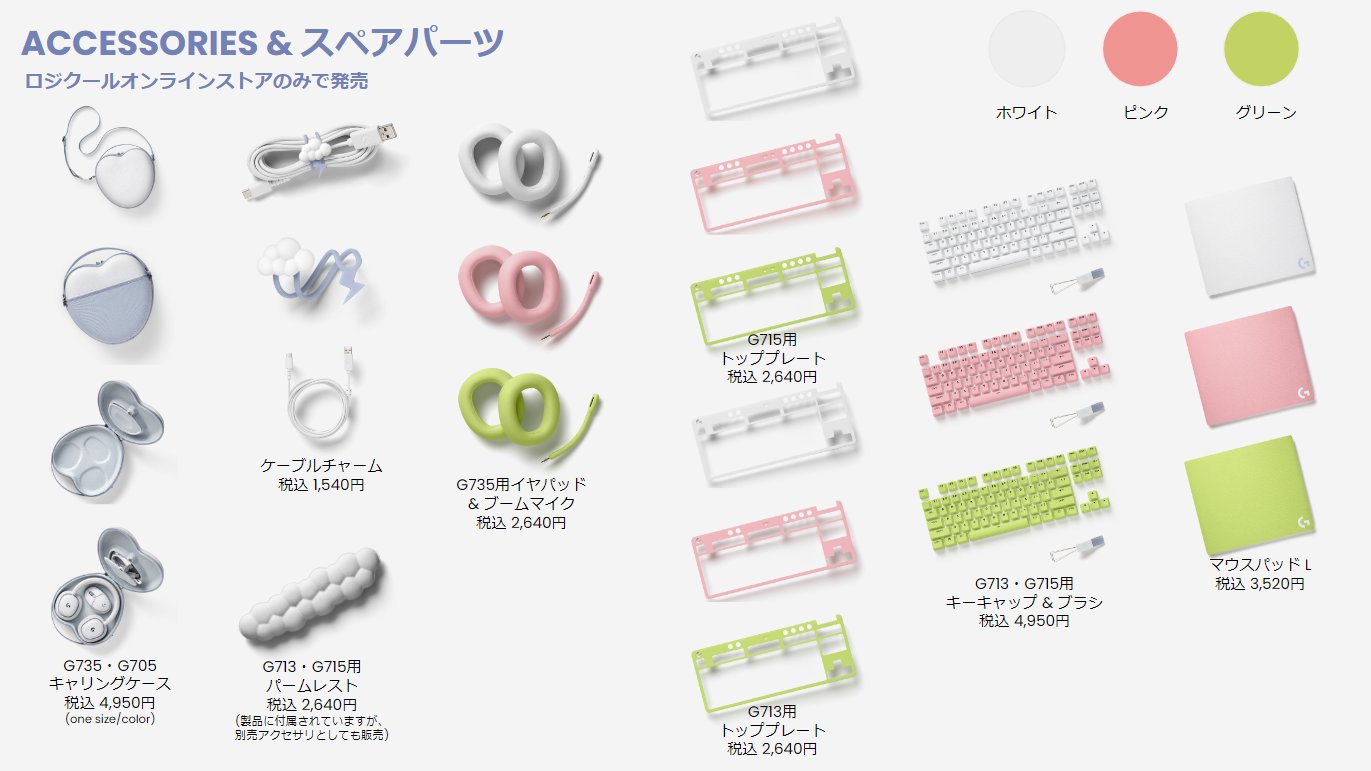 すべて今回新発売されるAURORAコレクション専用のアクセサリーだ