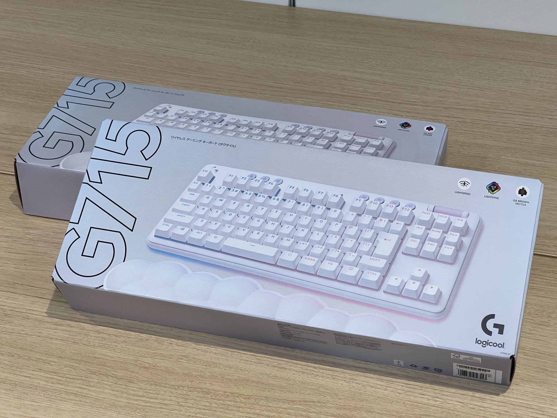 G713/G715共に、リニアとタクタイルの2種類のキースイッチから選択できる