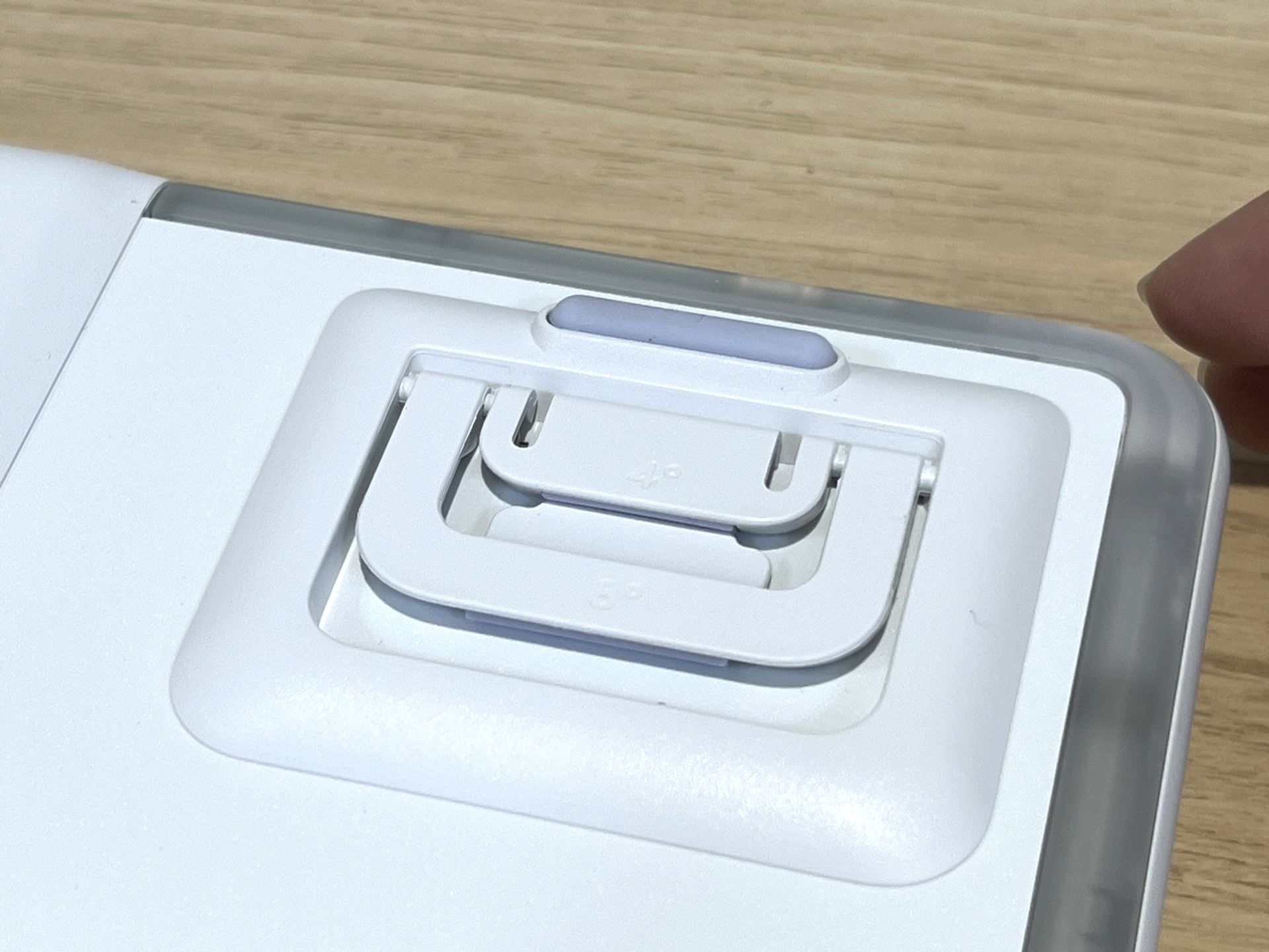 角度調整は2段階