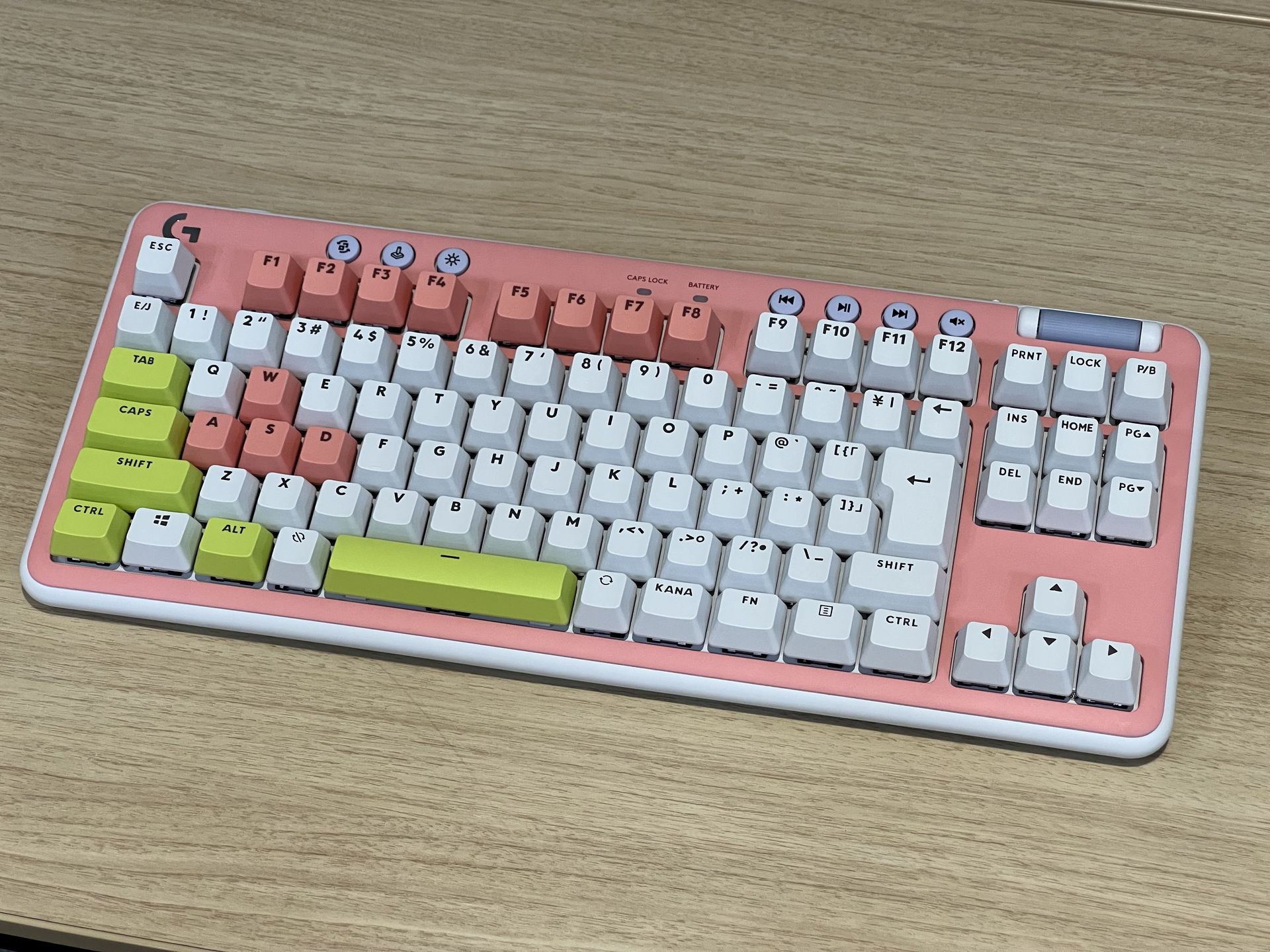 トッププレートをピンクに